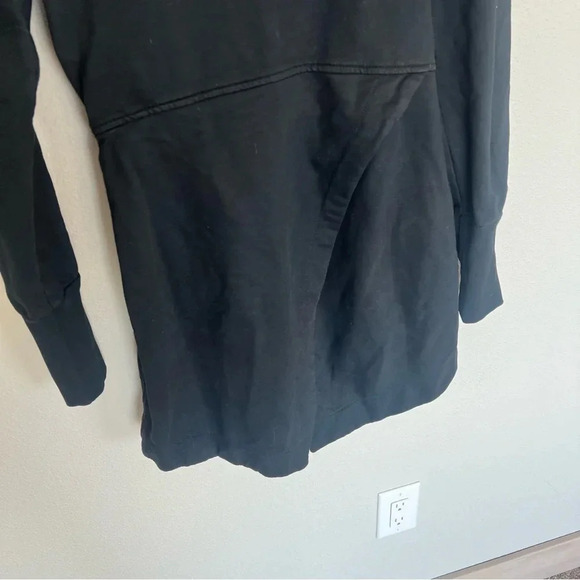 NWOT Prairie Underground Black Cotton Asymmetric Zip Mid Length Cloak Medium - Picture 11 of 14